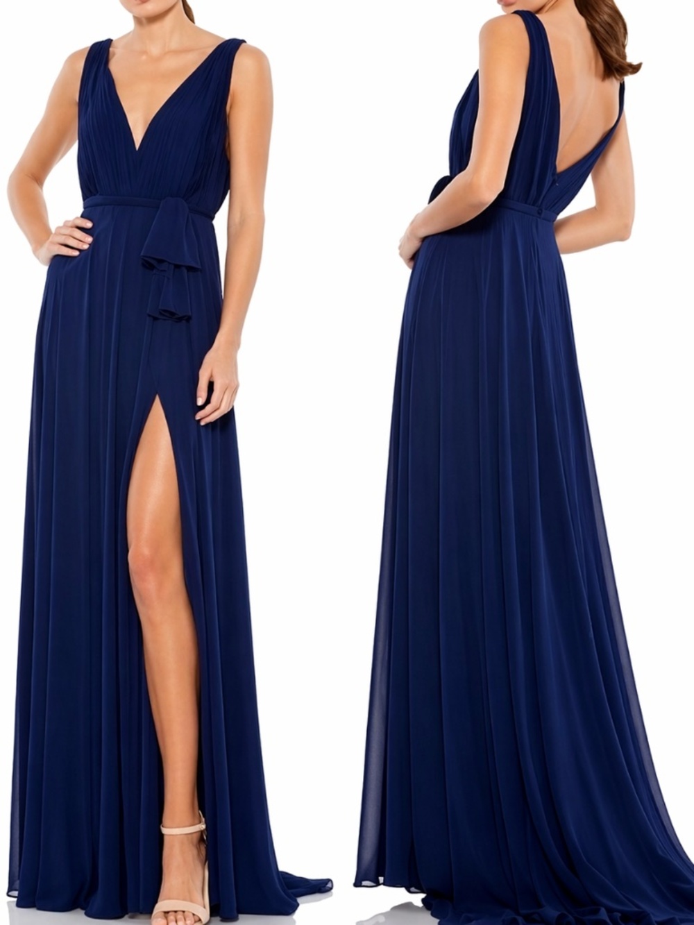 Mac Duggal. Chiffon Column‎ Gown.